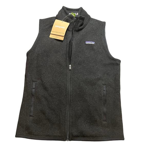 Patagonia Better Sweater Vest Black Womens Size Small NWT‎ Company Logo - Picture 1 of 8